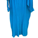 Switch Jucesos Turquoise Blue Cotton Gauze Kaftan Dress Long Sleeve One Size Resortwear 3 image
