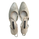 Switch Anne Klein Womens Stone Suede Leather Slingback Round Toe Flats With Box 11B 3 image