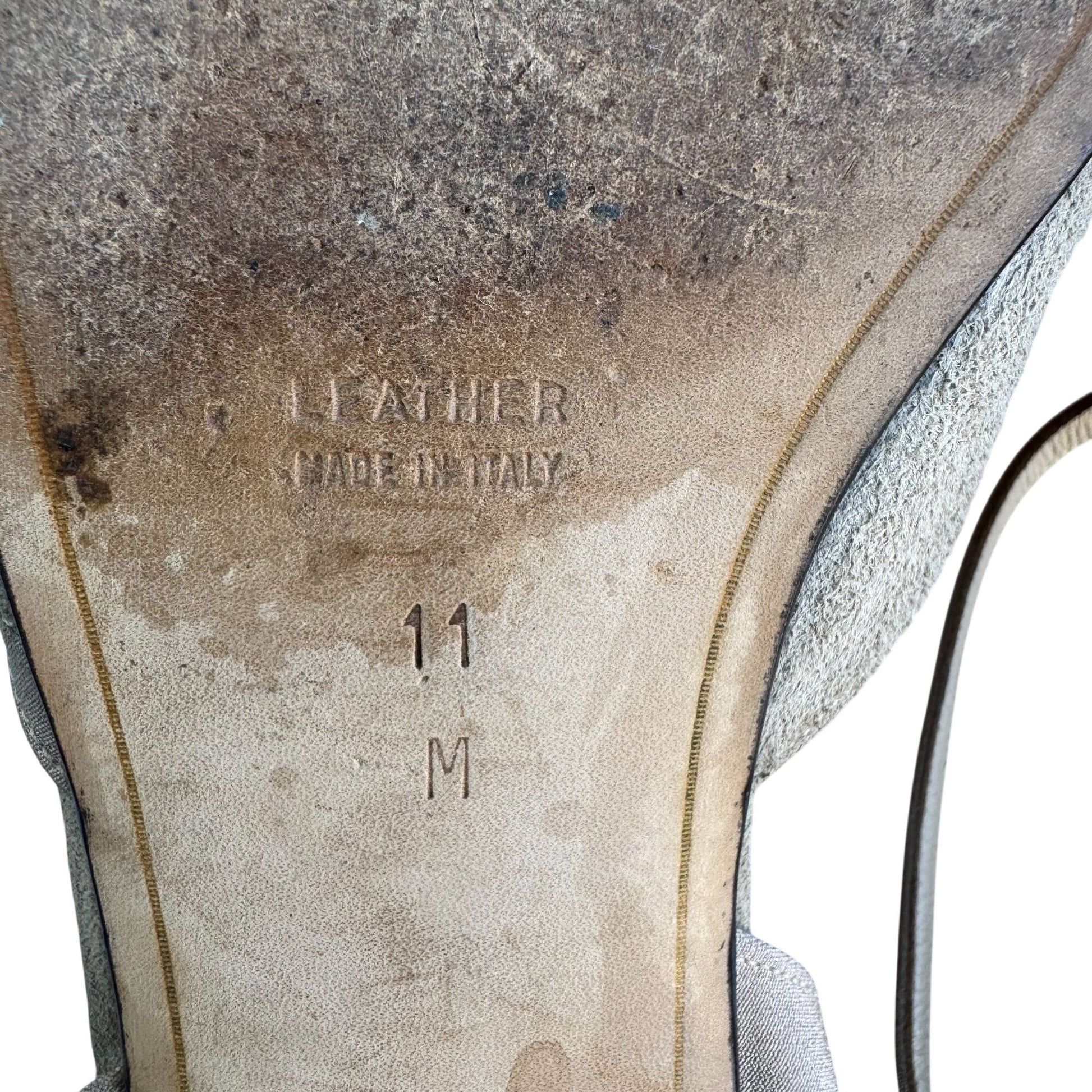 Anne Klein Womens Stone Suede Leather Slingback Round Toe Flats With Box 11B