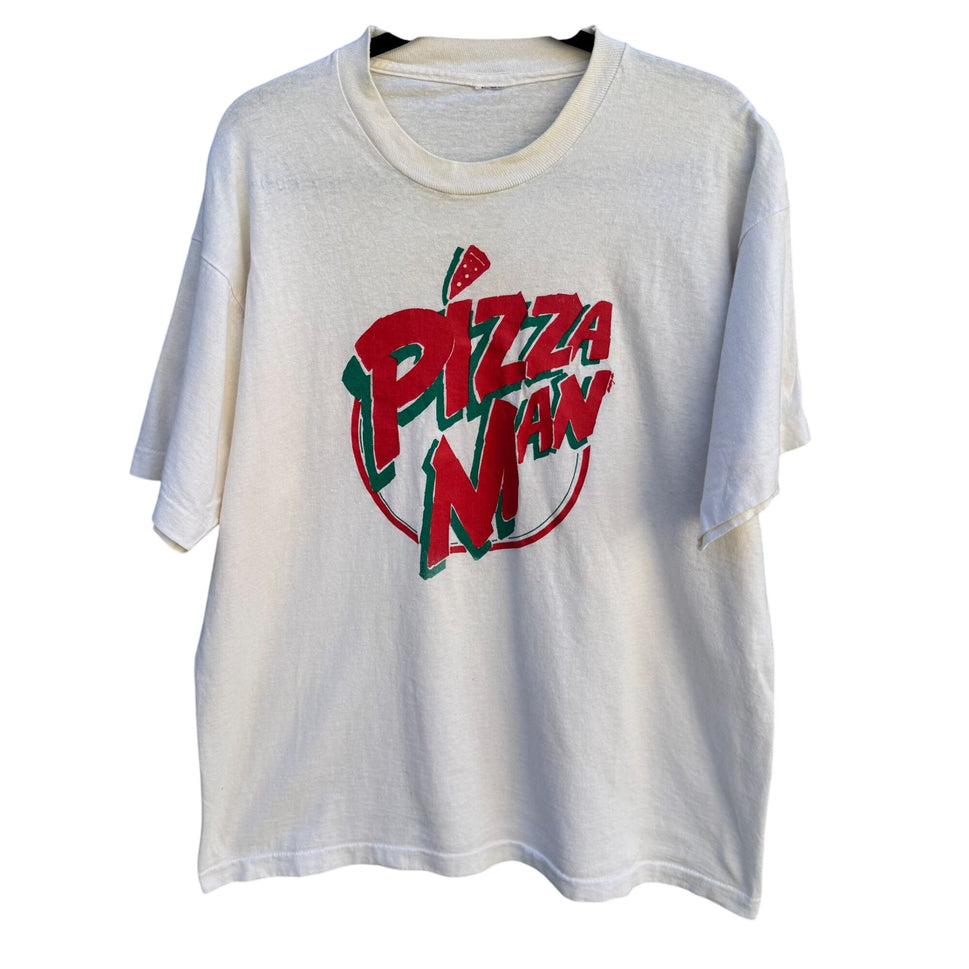 Pizza Man Vintage 80s Graphic Tee Retro The Eighties Are Over Humor Movie Shirt