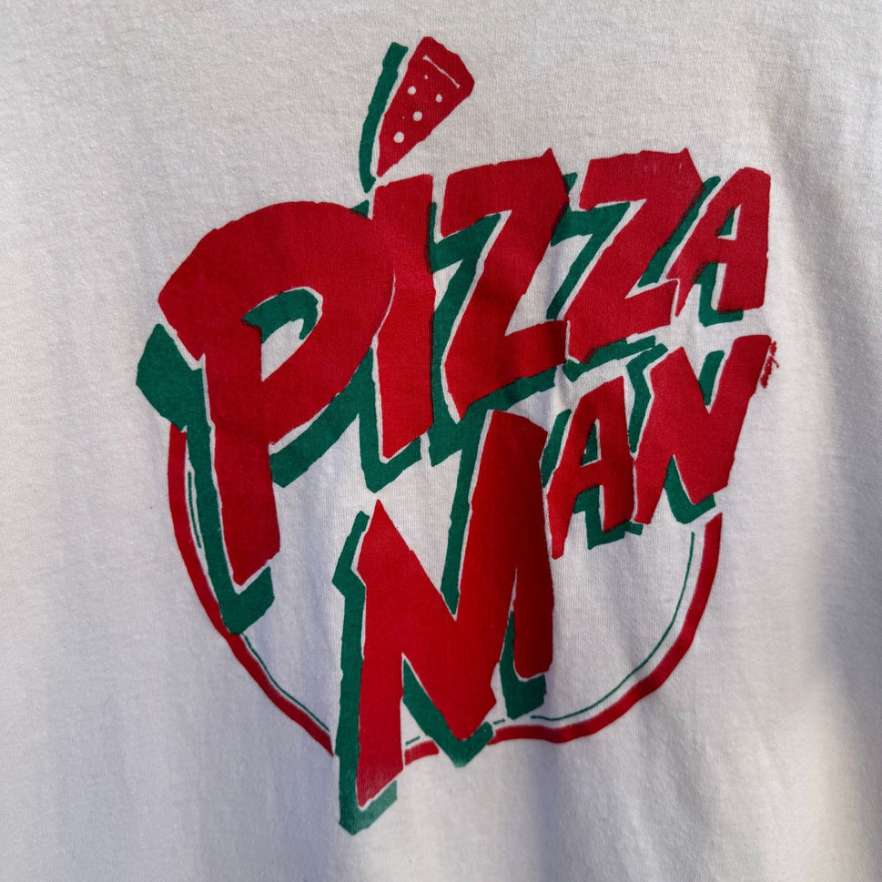 Pizza Man Vintage 80s Graphic Tee Retro The Eighties Are Over Humor Movie Shirt