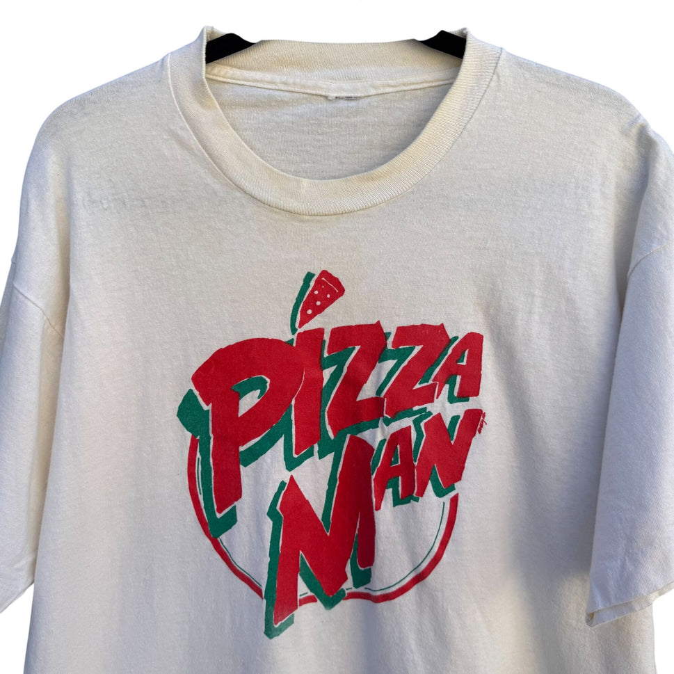 Pizza Man Vintage 80s Graphic Tee Retro The Eighties Are Over Humor Movie Shirt