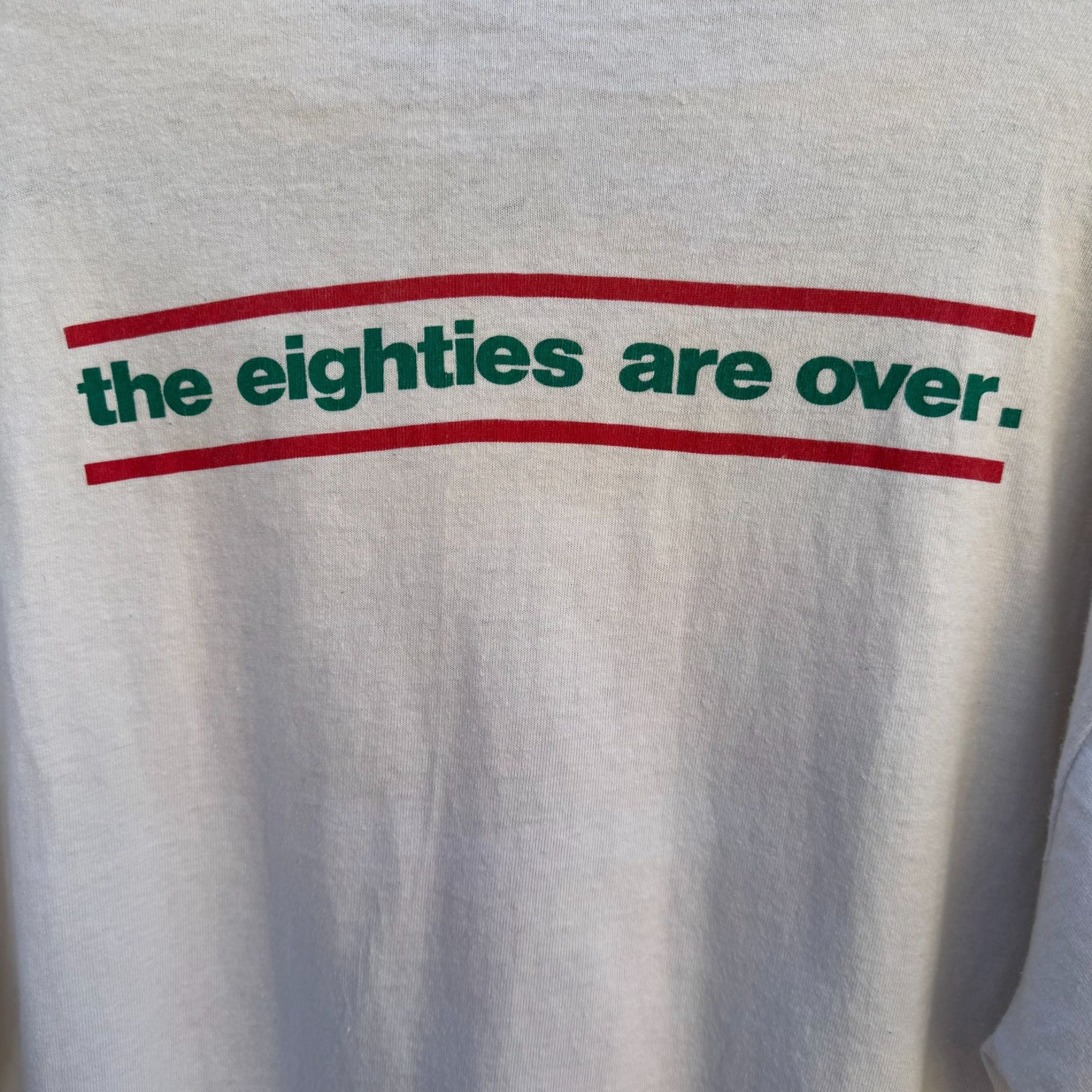 Pizza Man Vintage 80s Graphic Tee Retro The Eighties Are Over Humor Movie Shirt