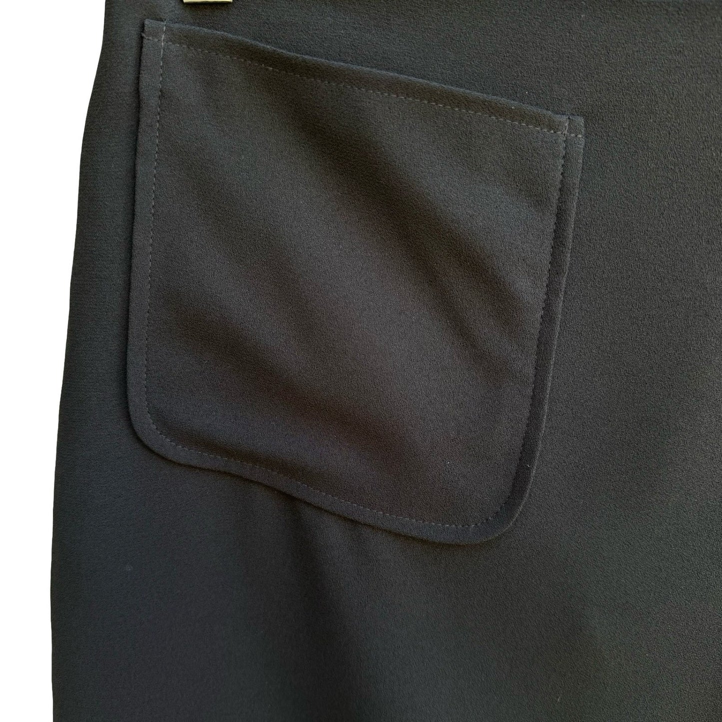 Item Vintage Y2K 90s Black Goth Micro Mini Skirt Patch Pockets Minimalist M