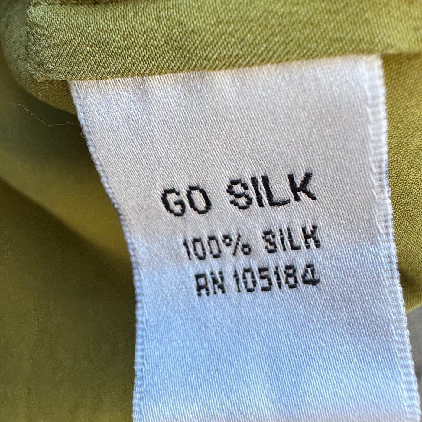 Go Silk Womens Chartreuse Green 100% Silk Sleeveless Scoop Neck Tank Top Large