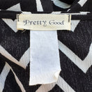 Switch Pretty Good Chain Neckline Chevron Cold Shoulder Flowy Wrap Blouse Black Women M 2 image