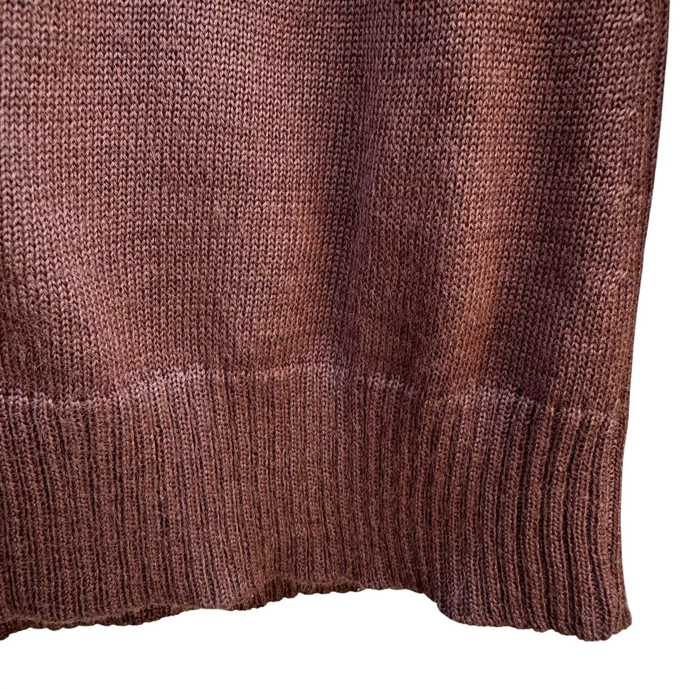 Randolph Duke The Look Brown Ribbed Turtleneck Knit Sweater Wool Blend Lagenlook