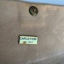 Switch Carlo Fiori Lizard Python Italian Leather Patchwork Clutch Purse Snap Closure 2 image