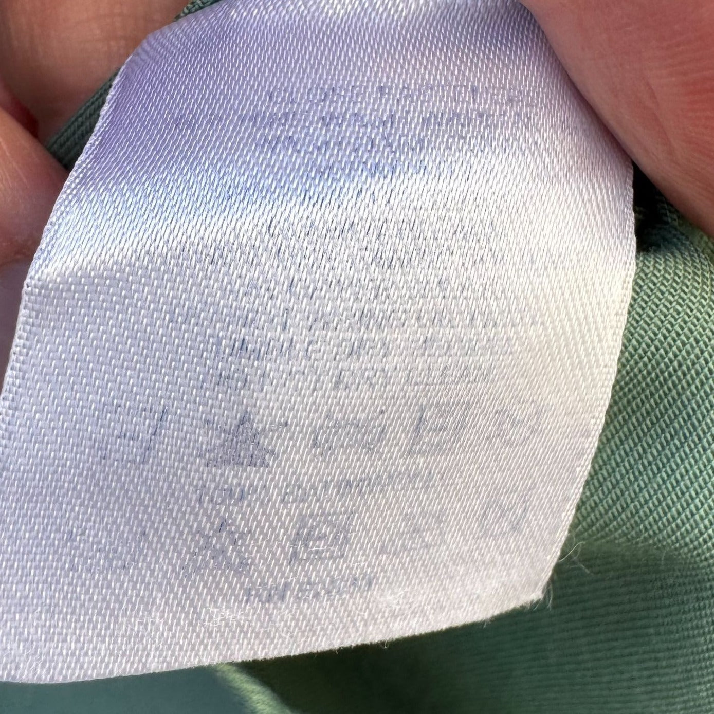 Lands End Vintage 90s Mens Green Long Sleeve Button-Down Dress Shirt XL 17-17.5