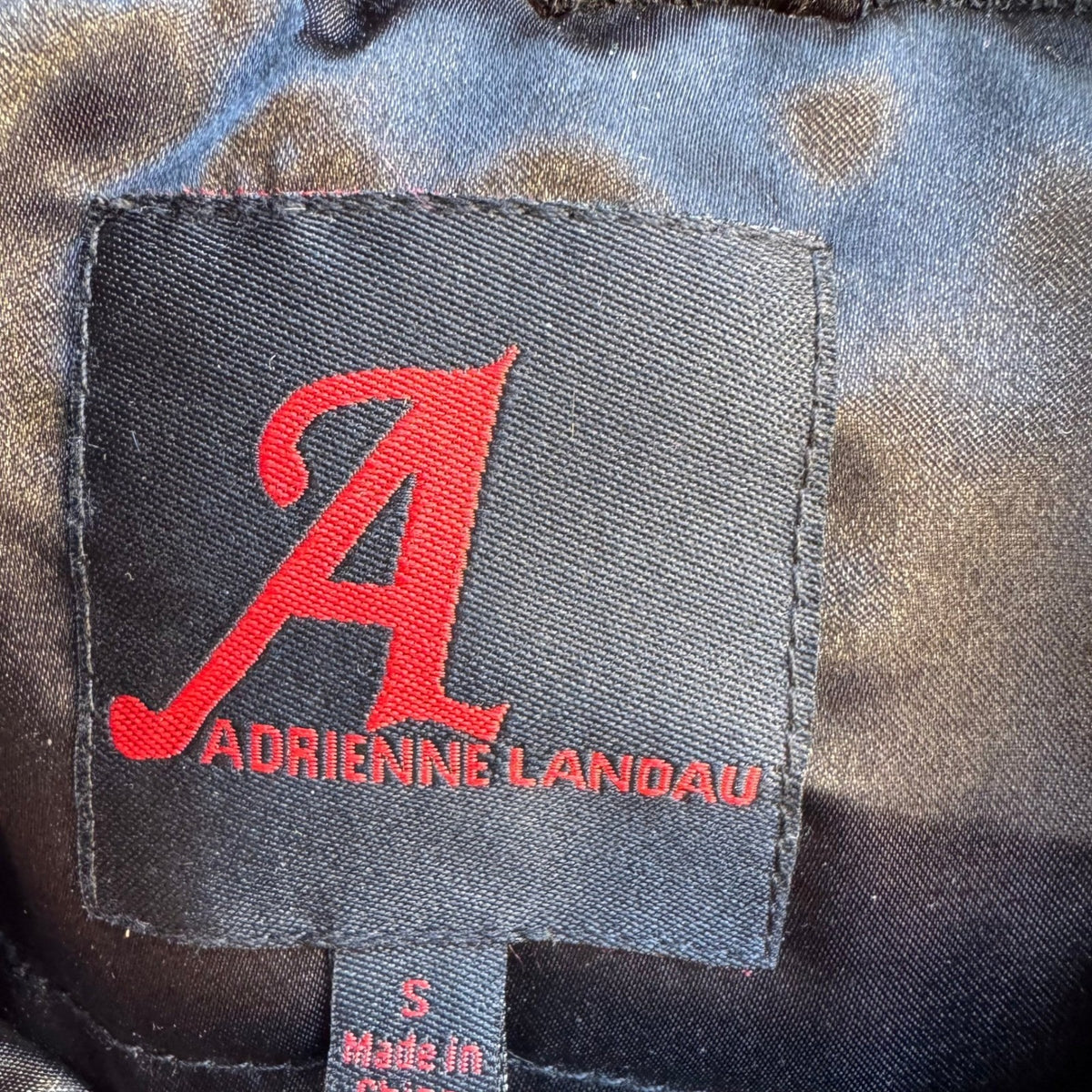 Adrienne Landau Vintage 90s Y2K Streetwear Glam Edgy Faux Fur Bomber Jacket S