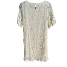 Switch Eci New York Womens Boho Silk Ivory Floral Lace Sheer Short Sleeve Dress 12 2 image