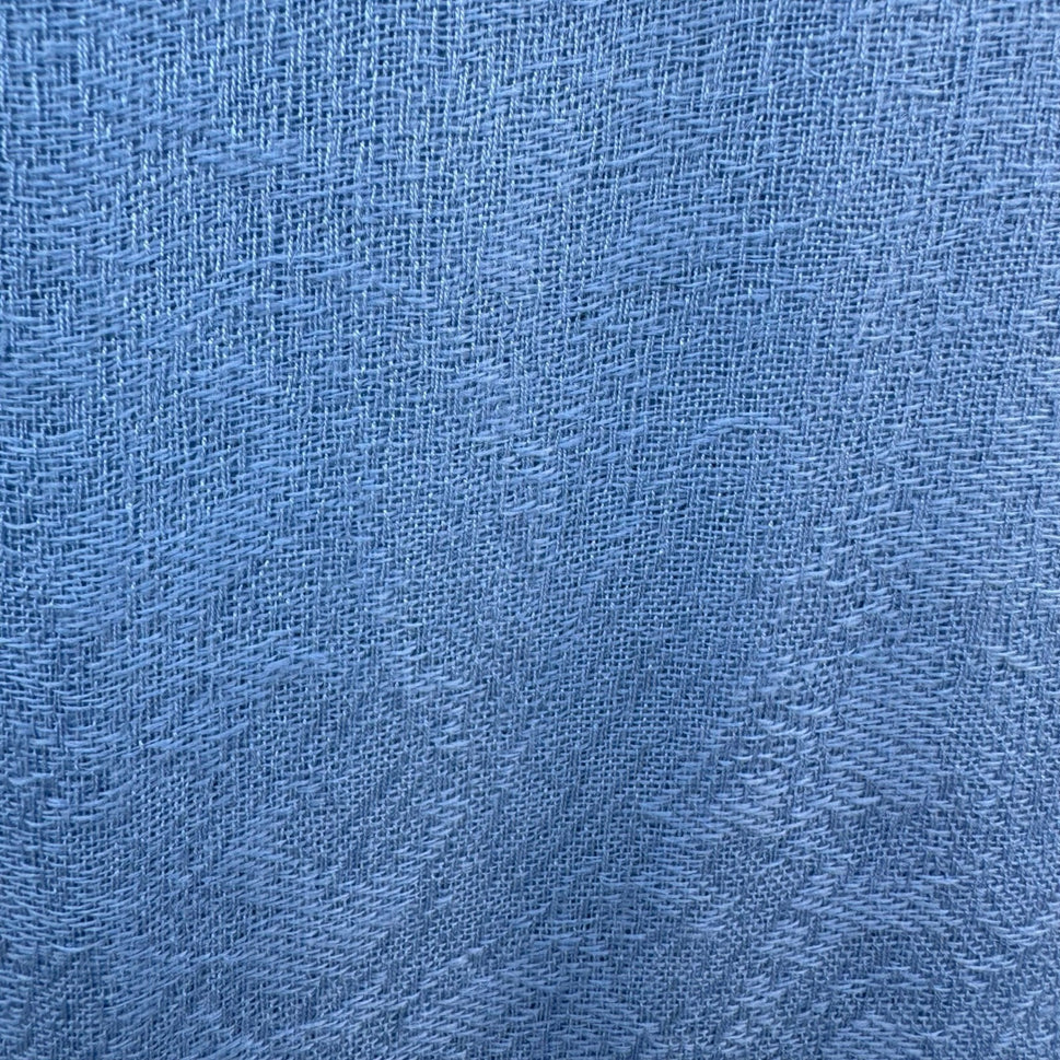 Light Blue Floral Jacquard Pashmina Shawl Wrap Stole Fringe Trim Formal Scarf