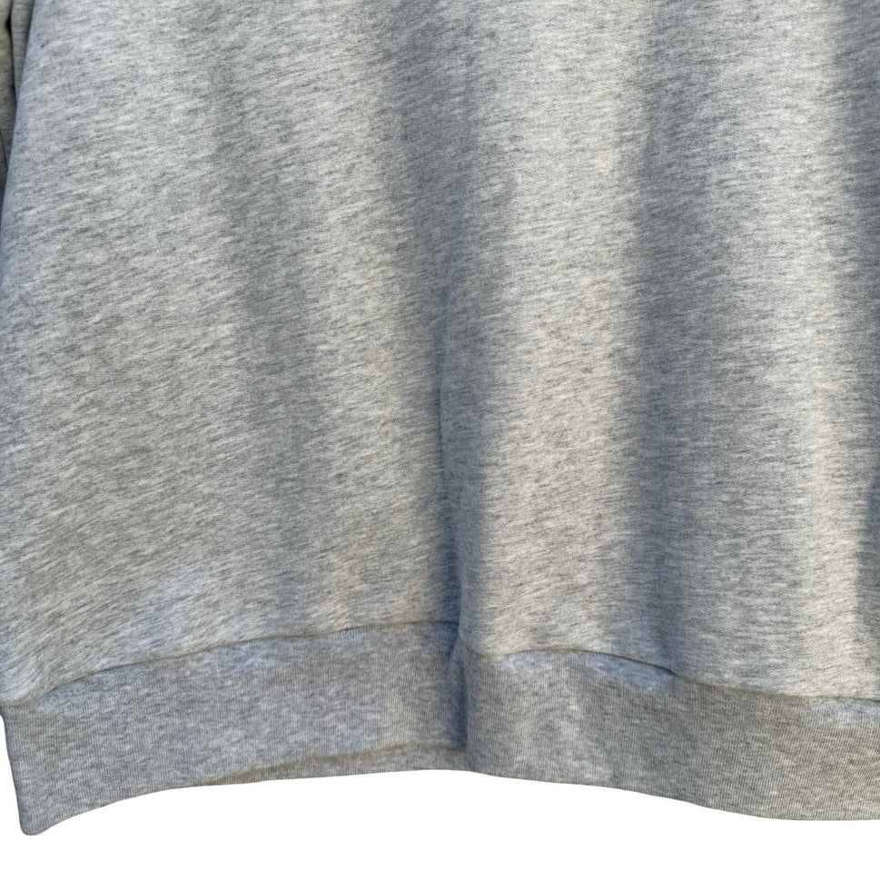 Banana Republic Womens M Heart Patch Crewneck Sweatshirt Heather Gray New Tags