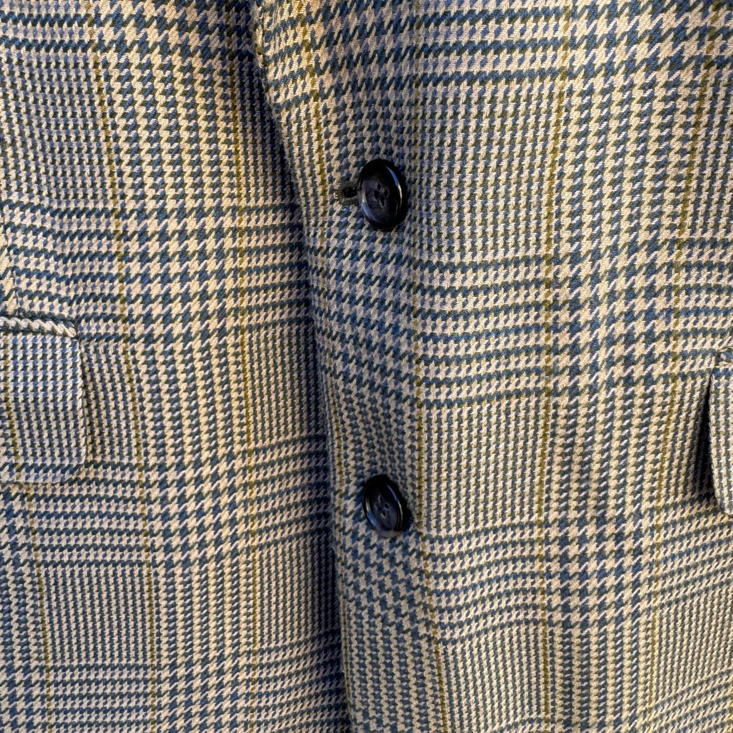 Venezia Vintage Plaid Blazer Mens Preppy Houndstooth Suit Blazer Jacket 44L