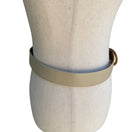 Switch Calderon Vintage 60s 70s Womens Beige Oval Buckle Classic Design Leather Belt 30 2 image