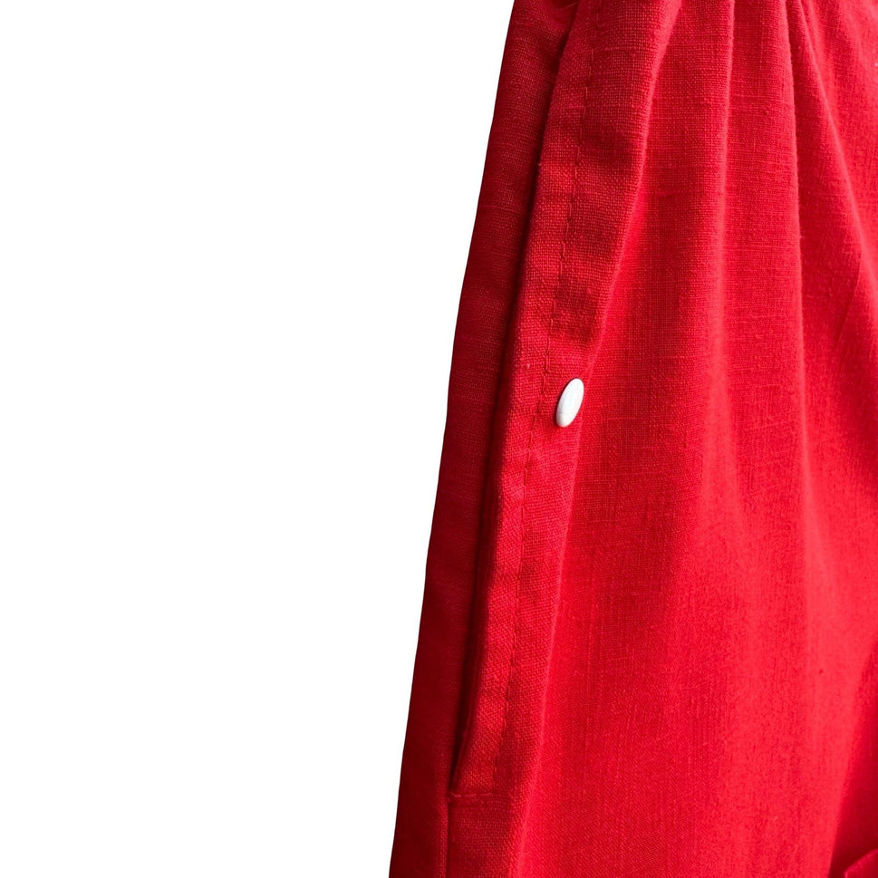 Catalina Vintage 80s Red High Waist Cuffed Short Shorts Nautical Womens 14 Beach