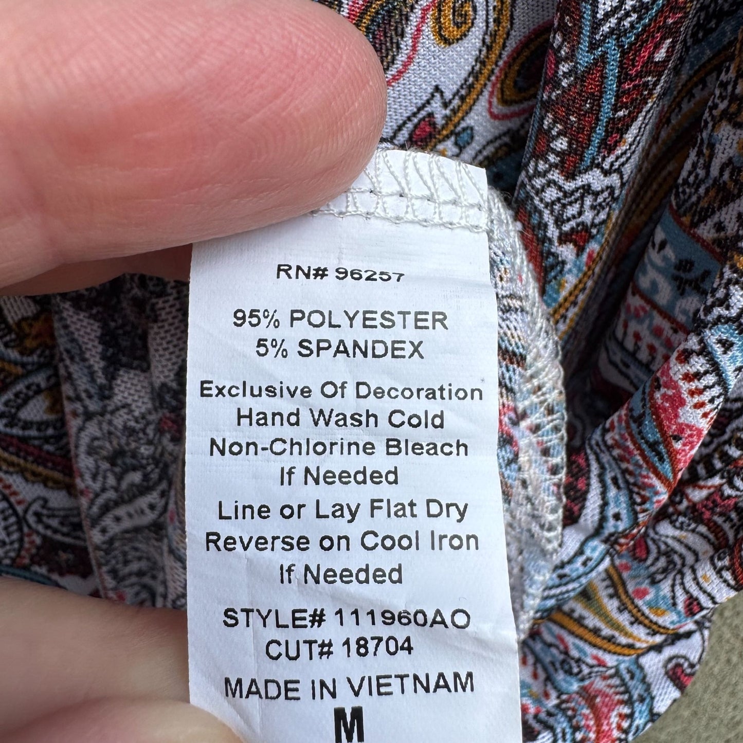 PerSeption Concept V Neck Paisley Tassel Boho Short Flutter Sleeve Flowy Blouse