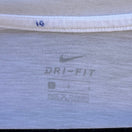 Switch Nike Dri-FIT White Mesh Panel Short Sleeve Training Top Large Relaxed Fit Shirt 2 image