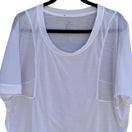 Switch Nike Dri-FIT White Mesh Panel Short Sleeve Training Top Large Relaxed Fit Shirt 3 image