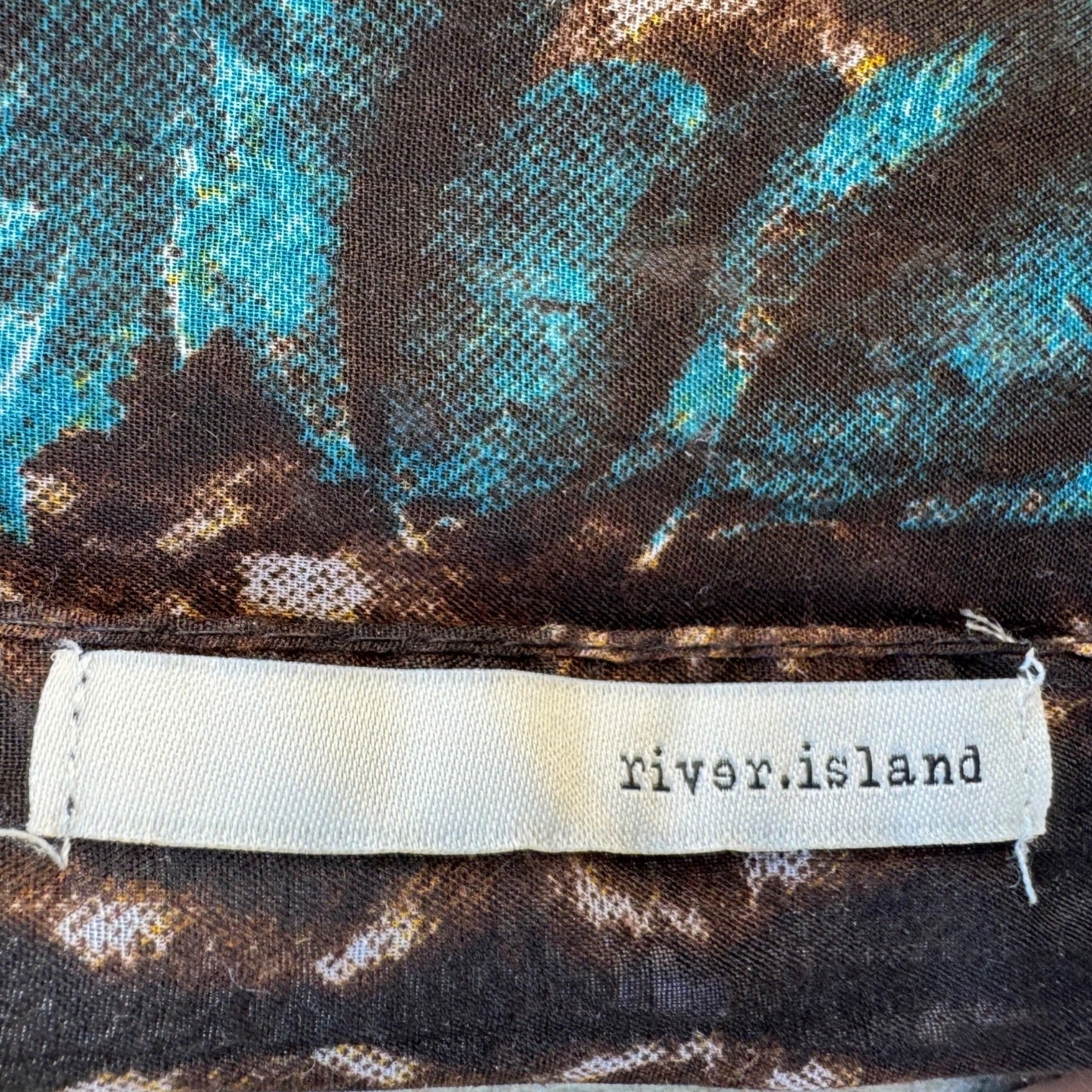 River Island Multicolor Tie Dye Abstract Print Sheer Womens Infinity Scarf Wrap