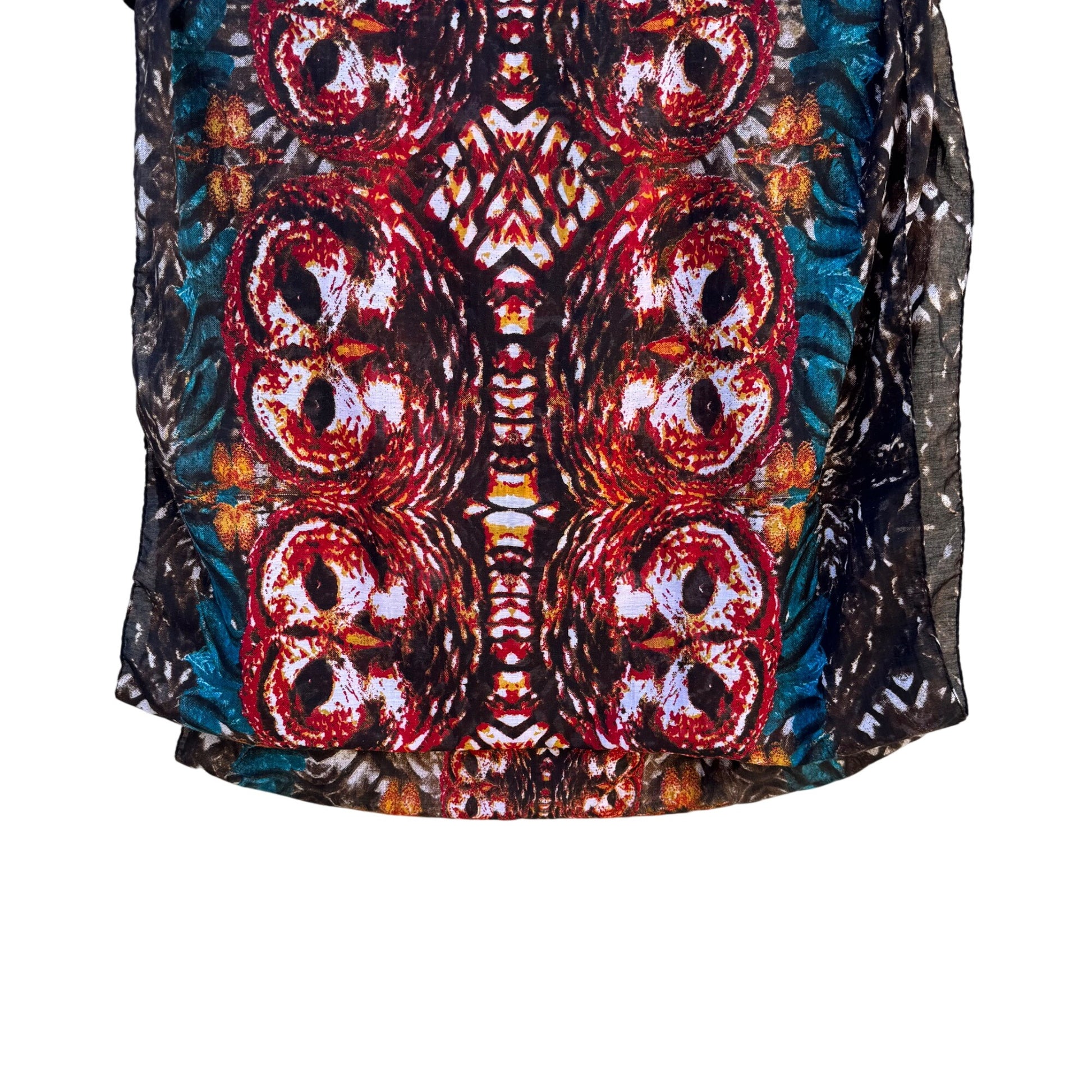 River Island Multicolor Tie Dye Abstract Print Sheer Womens Infinity Scarf Wrap