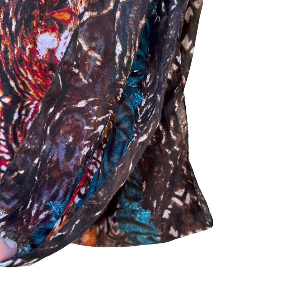 River Island Multicolor Tie Dye Abstract Print Sheer Womens Infinity Scarf Wrap