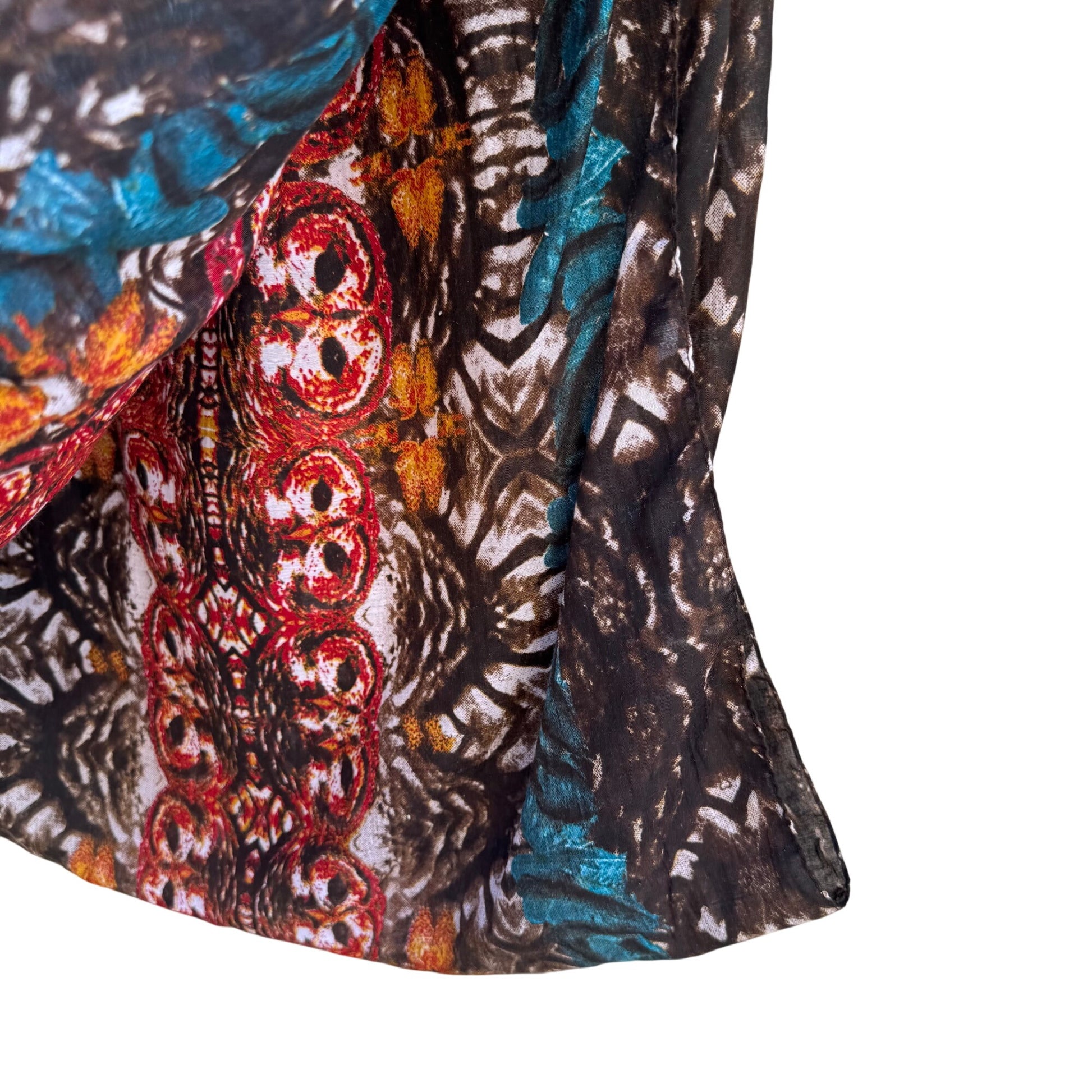 River Island Multicolor Tie Dye Abstract Print Sheer Womens Infinity Scarf Wrap