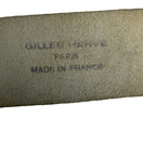 Switch Gilles Herve Paris Vintage White Leather Belt Made in France Silver Buckle Wide 2 image