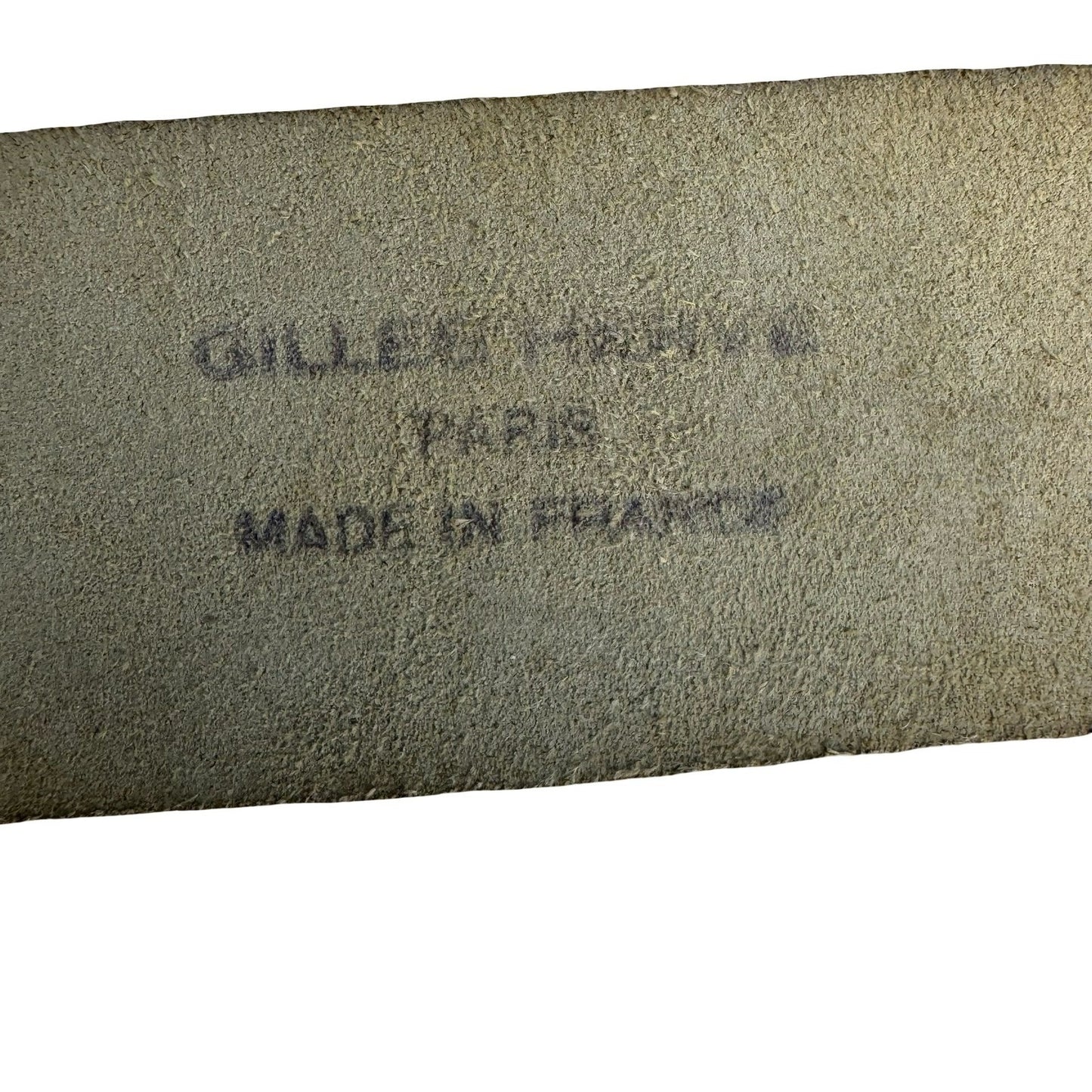 Gilles Herve Paris Vintage White Leather Belt Made in France Silver Buckle Wide