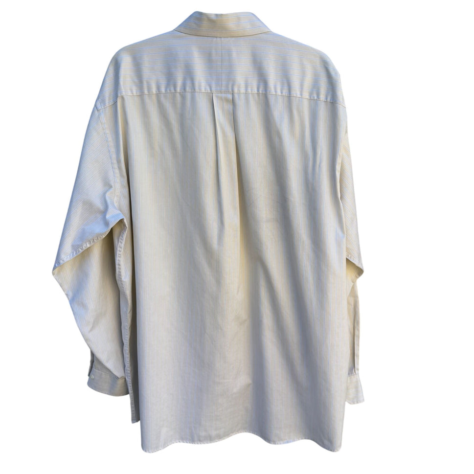 Jos. A. Bank Signature Collection Mens White Striped Long Sleeve Dress Shirt XL