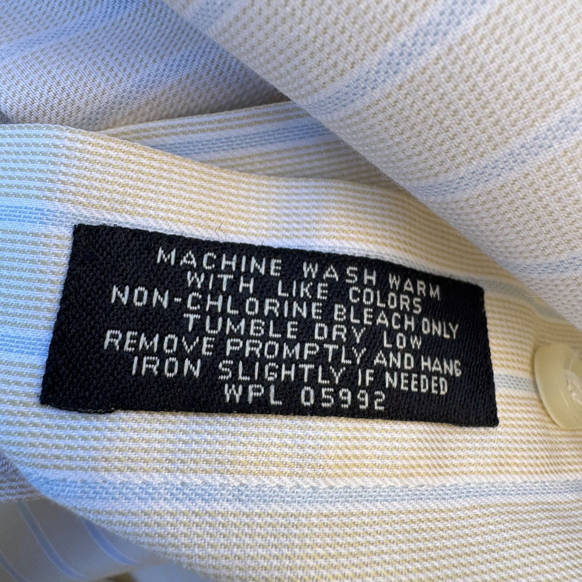 Jos. A. Bank Signature Collection Mens White Striped Long Sleeve Dress Shirt XL