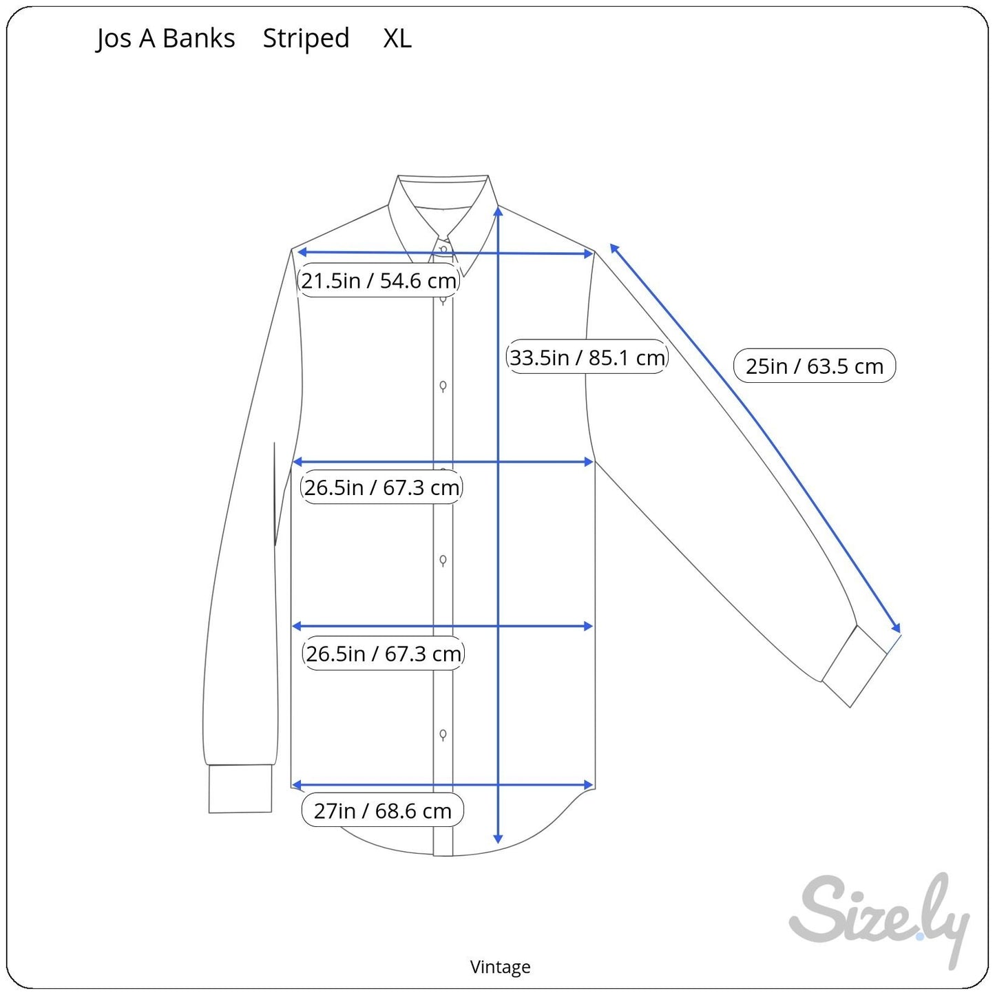 Jos. A. Bank Signature Collection Mens White Striped Long Sleeve Dress Shirt XL