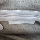 Switch Isaac Mizrahi Quilted Leather Shoulder Bag Tassel Gold Chain Straps Ivory Beige 2 image