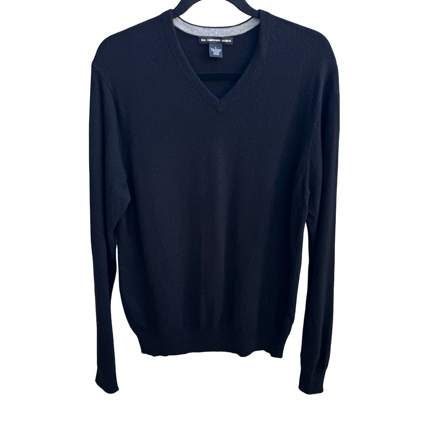 The Cashmere Project Quiet Luxury Preppy Minimalist Cashmere Sweater Mens L