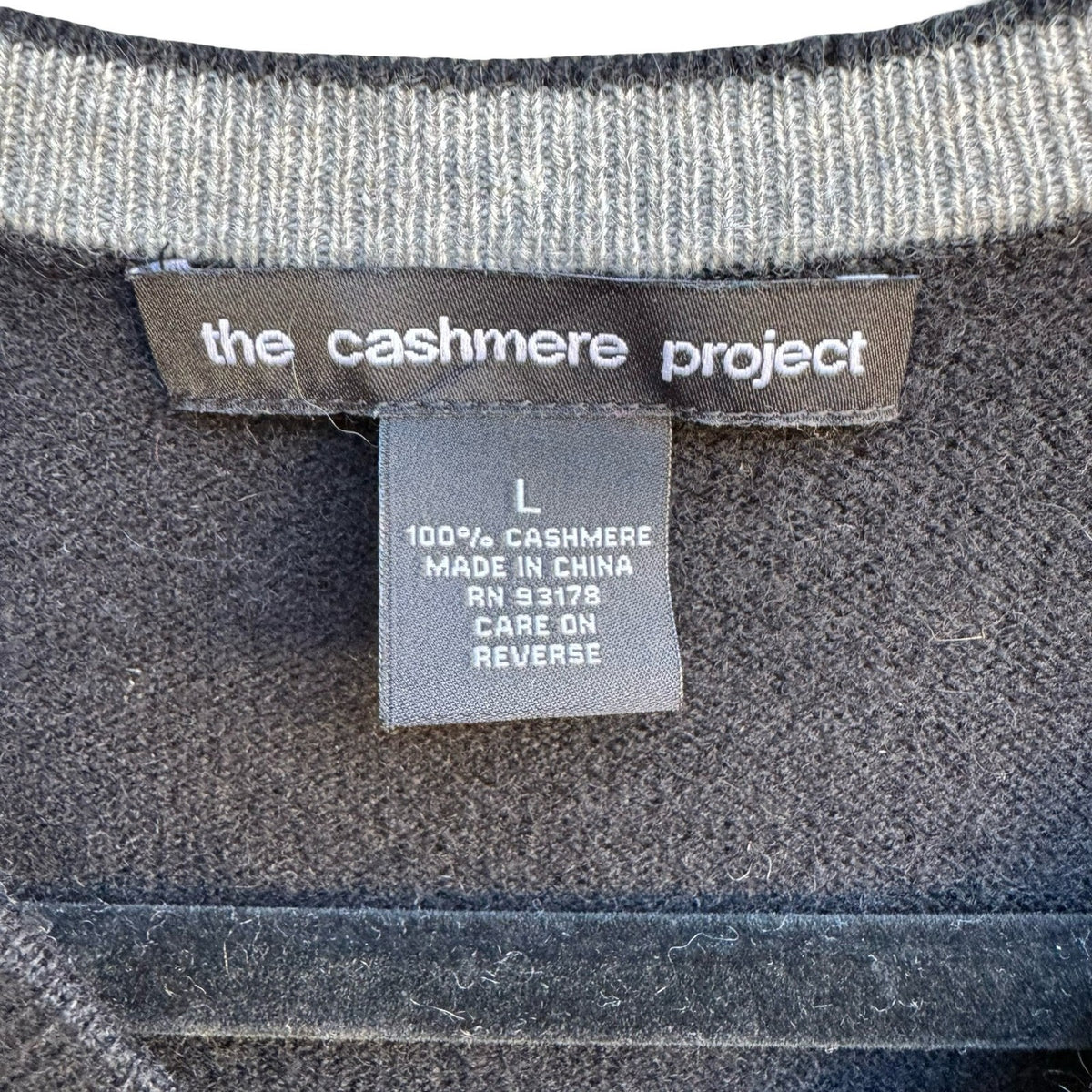 The Cashmere Project Quiet Luxury Preppy Minimalist Cashmere Sweater Mens L