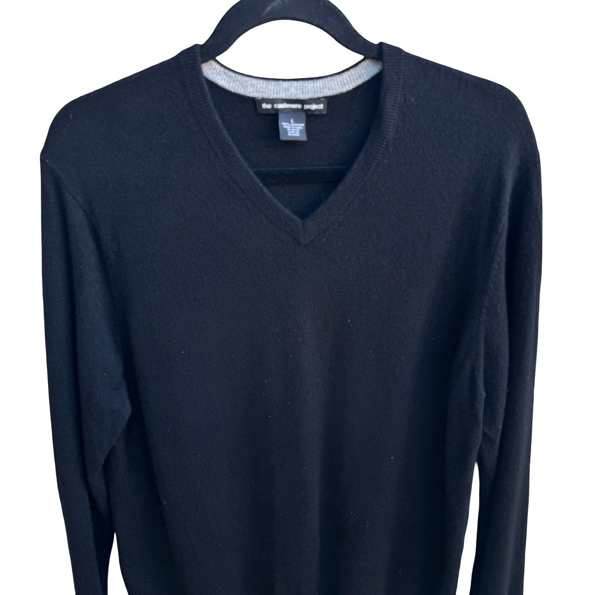The Cashmere Project Quiet Luxury Preppy Minimalist Cashmere Sweater Mens L