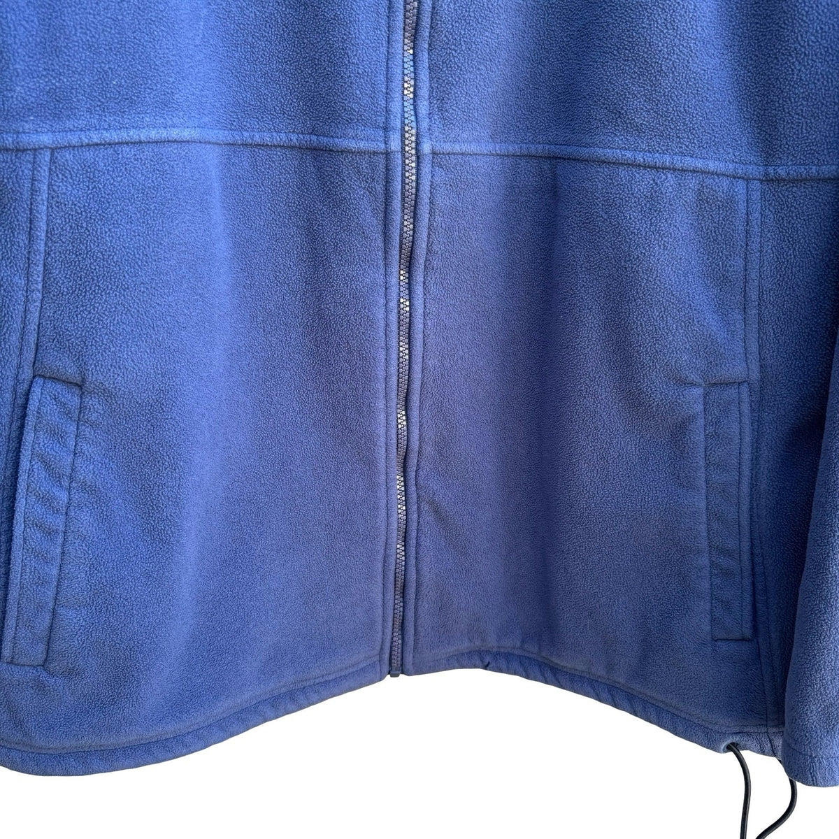 IZOD Zip Fleece Gorpcore Hiking Activewear Layering Utility Jacket Blue Mens XL