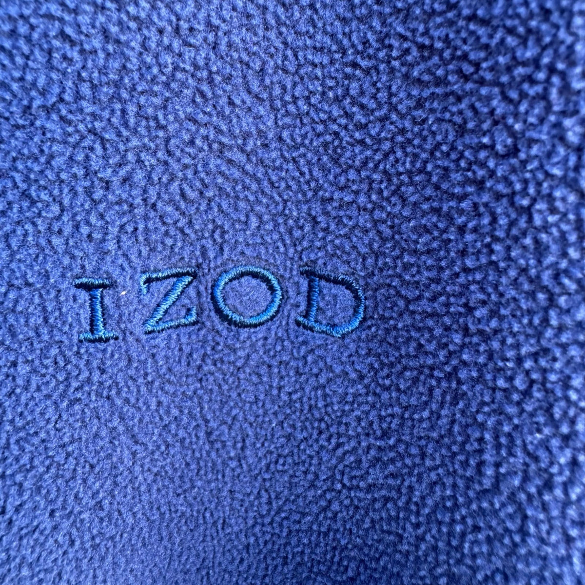 IZOD Zip Fleece Gorpcore Hiking Activewear Layering Utility Jacket Blue Mens XL