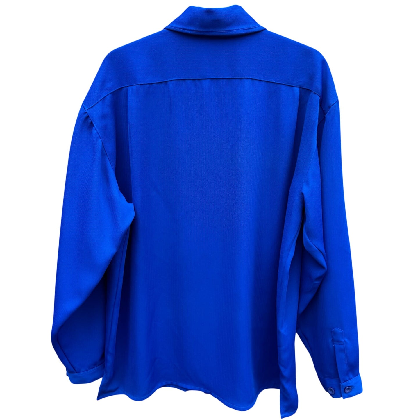 Pronti Collection By Phita Vintage Y2K 90s Mens Royal Blue Long Sleeve Shirt XL