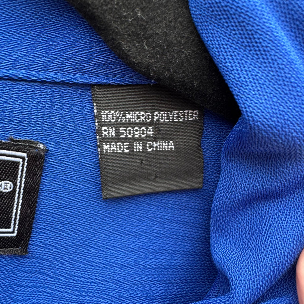 Pronti Collection By Phita Vintage Y2K 90s Mens Royal Blue Long Sleeve Shirt XL