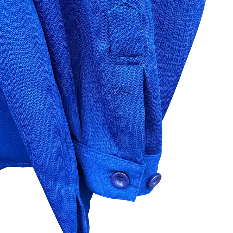 Pronti Collection By Phita Vintage Y2K 90s Mens Royal Blue Long Sleeve Shirt XL