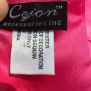 Switch Cejon Accessories Womens Vintage Sequin Hot Pink Glam Sash Wrap Belt Tie Obi OS 2 image