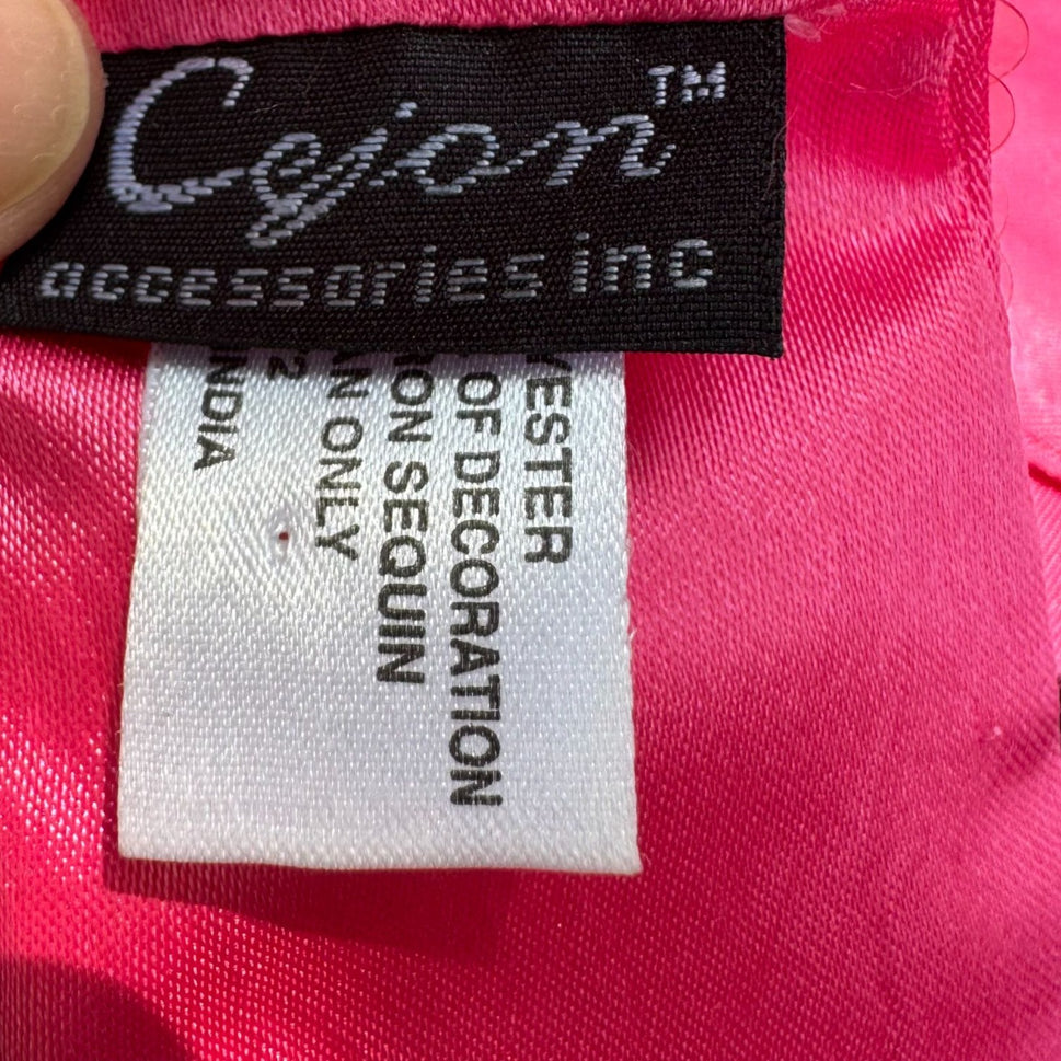 Cejon Accessories Womens Vintage Sequin Hot Pink Glam Sash Wrap Belt Tie Obi OS
