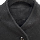Switch Vintage Black Wool Blend Mock Neck Button Front Mid Length Overcoat Womens Retro 2 image