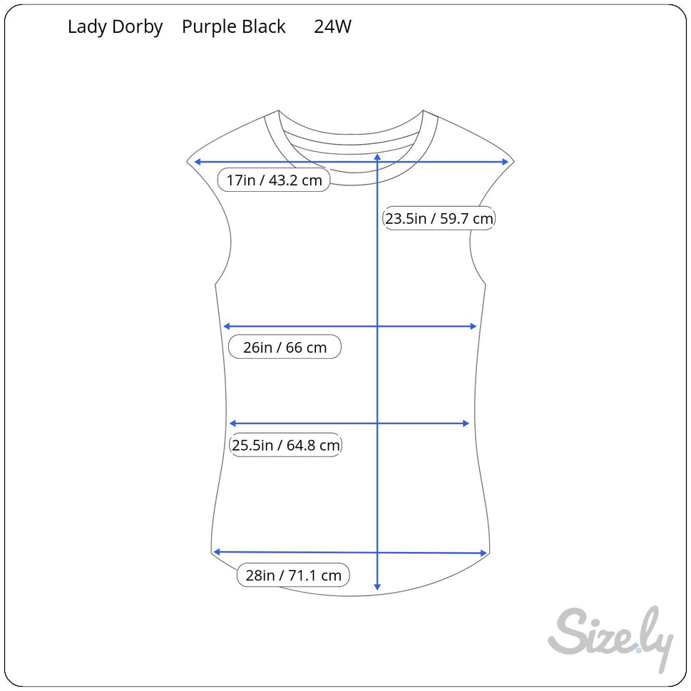 Lady Dorby Womens Plus Size 24W Knit Sleeveless Purple Black Striped Blouse Top