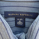 Switch Banana Republic Mens M 15-15.5 Grey Pinstripe French Cuff Dress Shirt Office 2 image