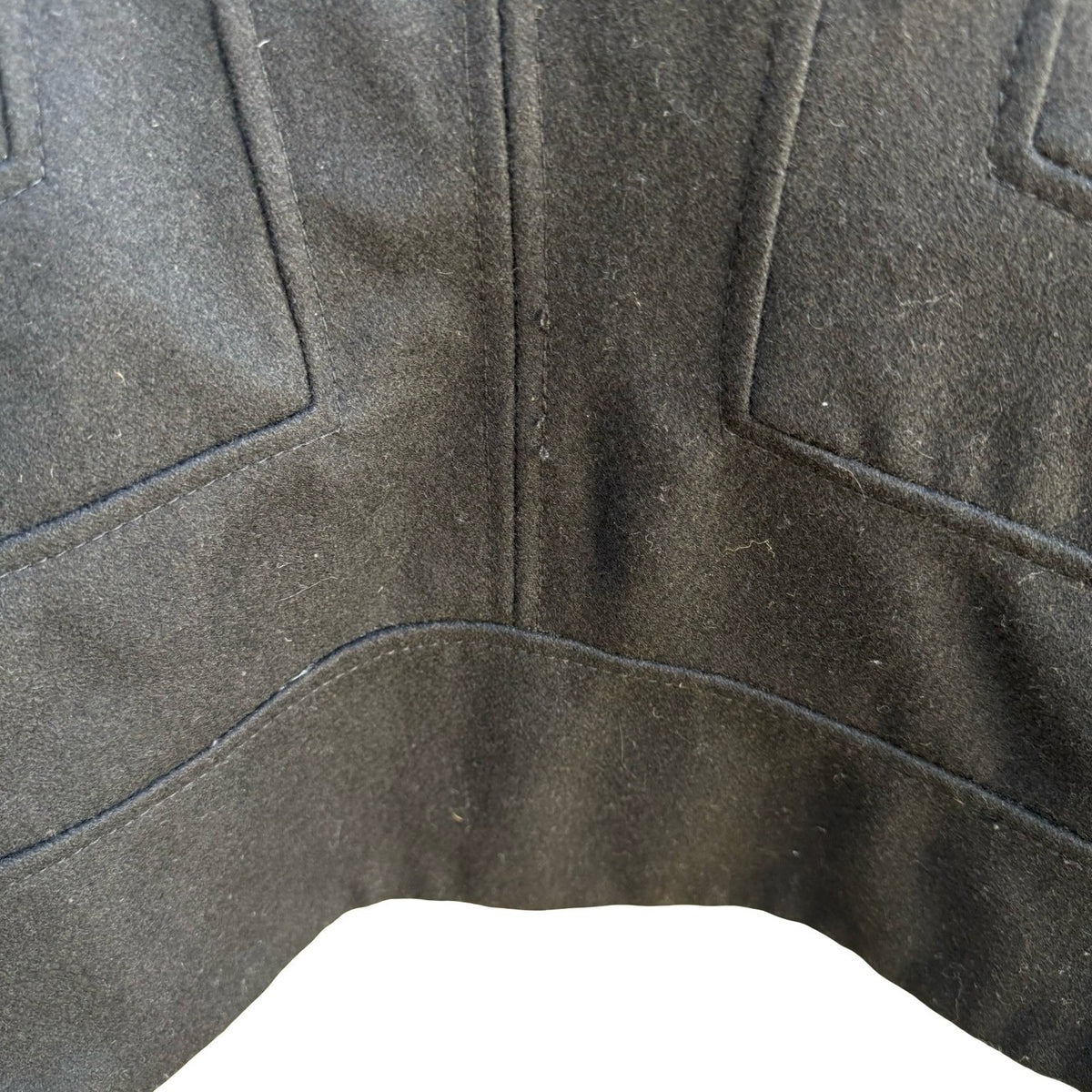 Guess Dark Academia Preppy Tailored Wool Blend Double Breasted Pea Coat Black S