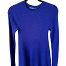 Switch Antonio Melani Cashmere Luxury Ribbed Asymmetric Sharkbite Sweater Royal Blue S 3 image