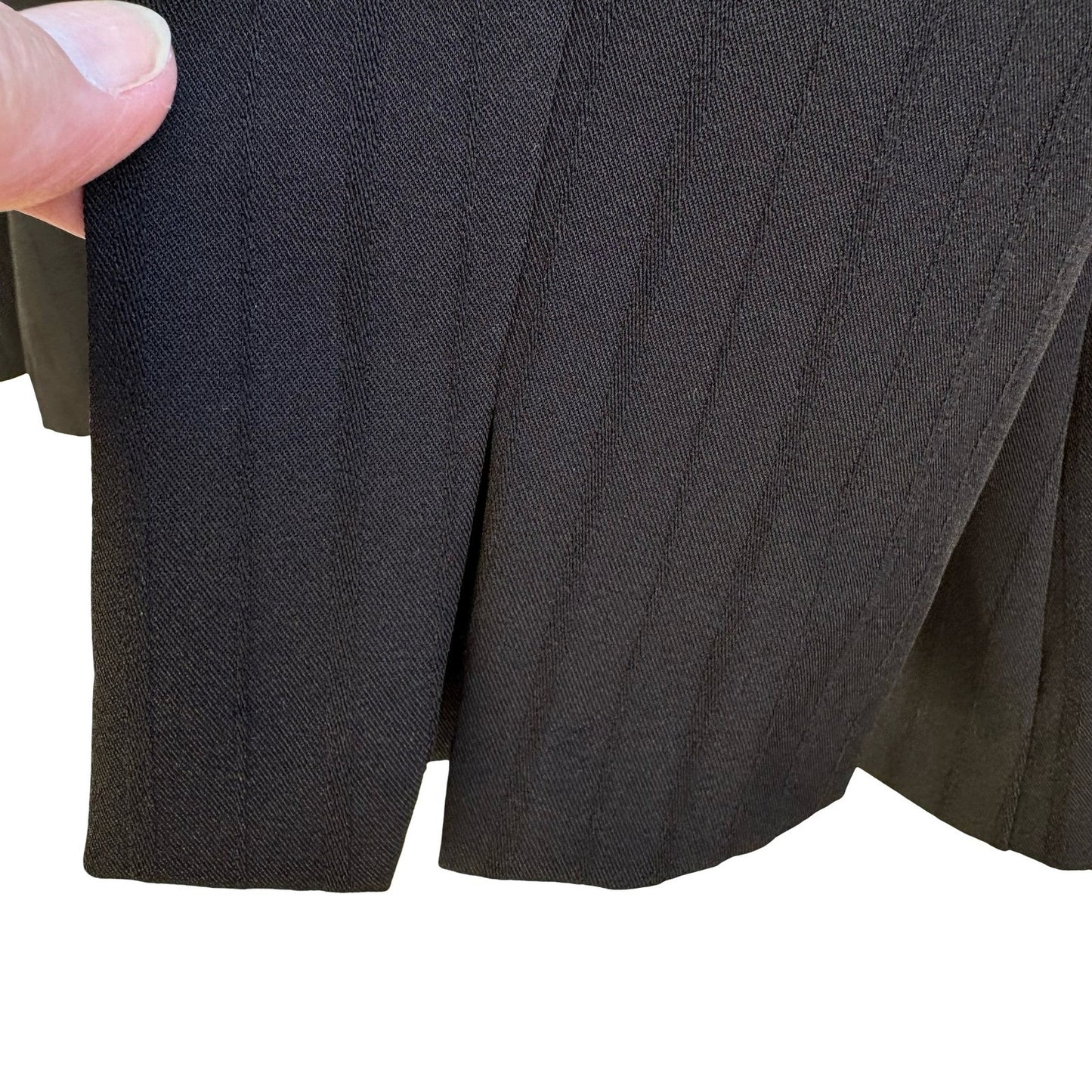 Marianne Vintage 90s Pinstripe Blazer Pant Suit Set Professional Black Womens 10