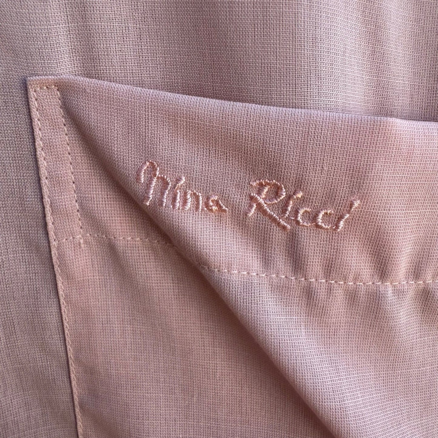 Nina Ricci Monsieur Paris Vintage Minimalist Soft Boy Shirt Pastel Pink Mens L